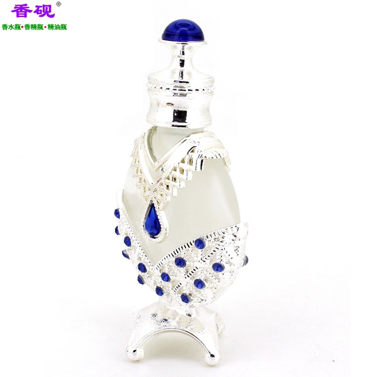 香砚定制10ml银色蓝珠少女瓶四脚香水瓶3.jpg
