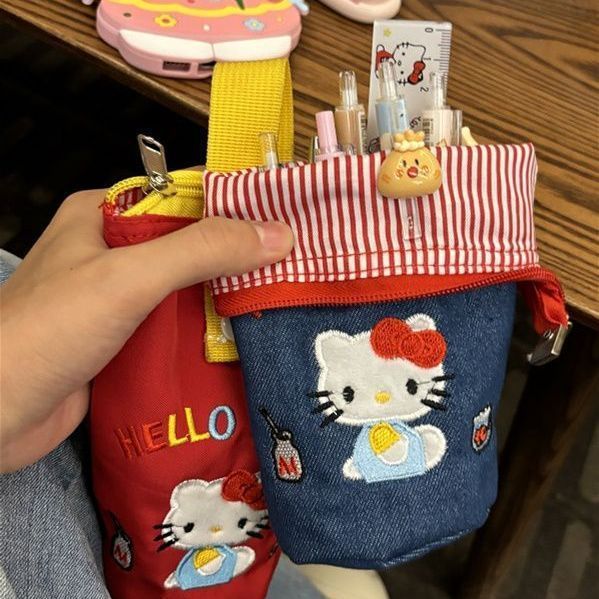 Hello kitty, handheld bucket, cute pencil case, organizer bag 3