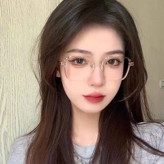 近视眼镜女可配度数大脸显瘦 超轻潮冷茶色透明框ins高颜值眼镜框