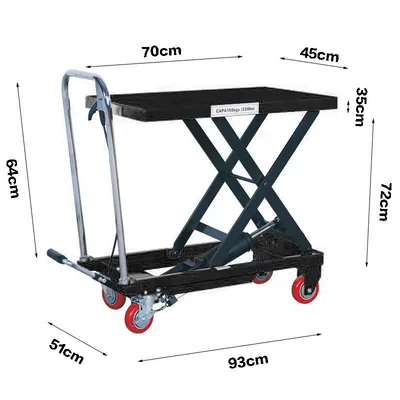 Manual hydraulic lift Avtomobil fırlanan platformaları - 500lb-single-cut-black-default-option-6-default-option-default-option-default-option-default-option