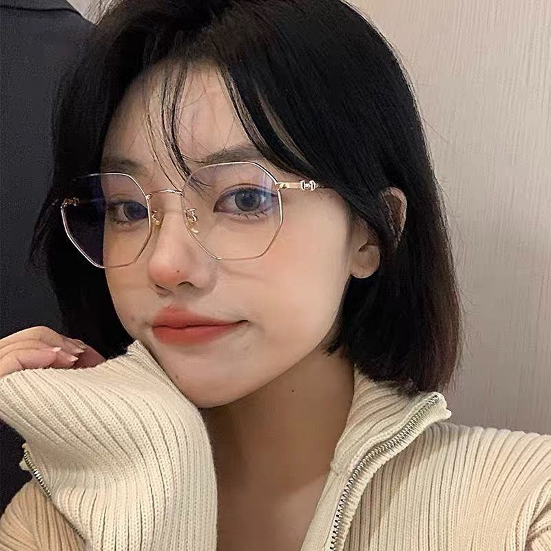 초경량 금테 안경테 블루라이트 차단 근시·난시 도수 렌즈 선택 가능 성인
