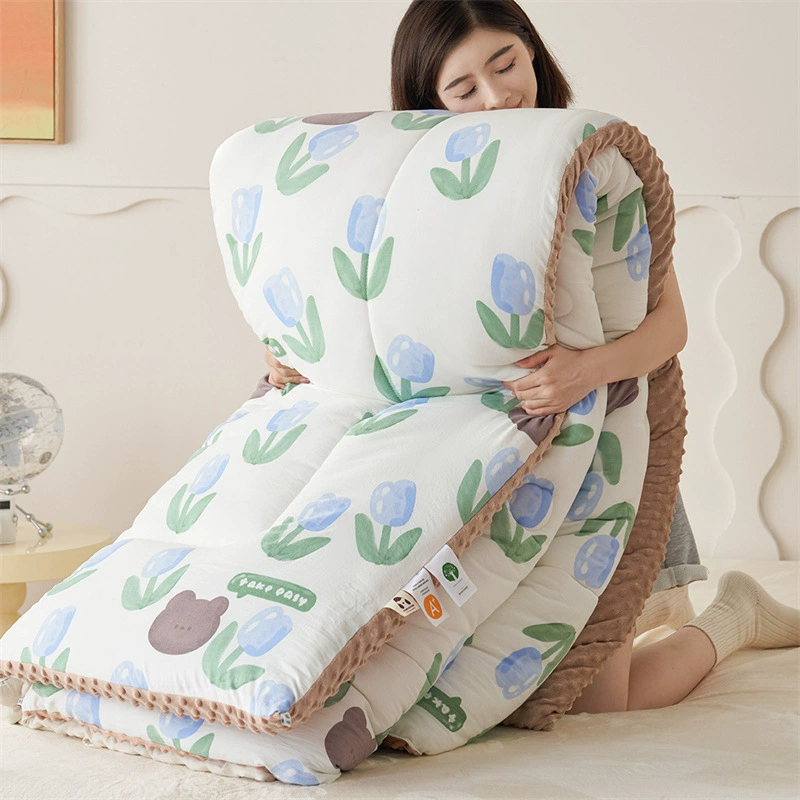 Класс A, двуслойный хлопок washed, утолщённое одеяло для одного и двух человек, фабричный наполнитель, прямые поставки производителя
