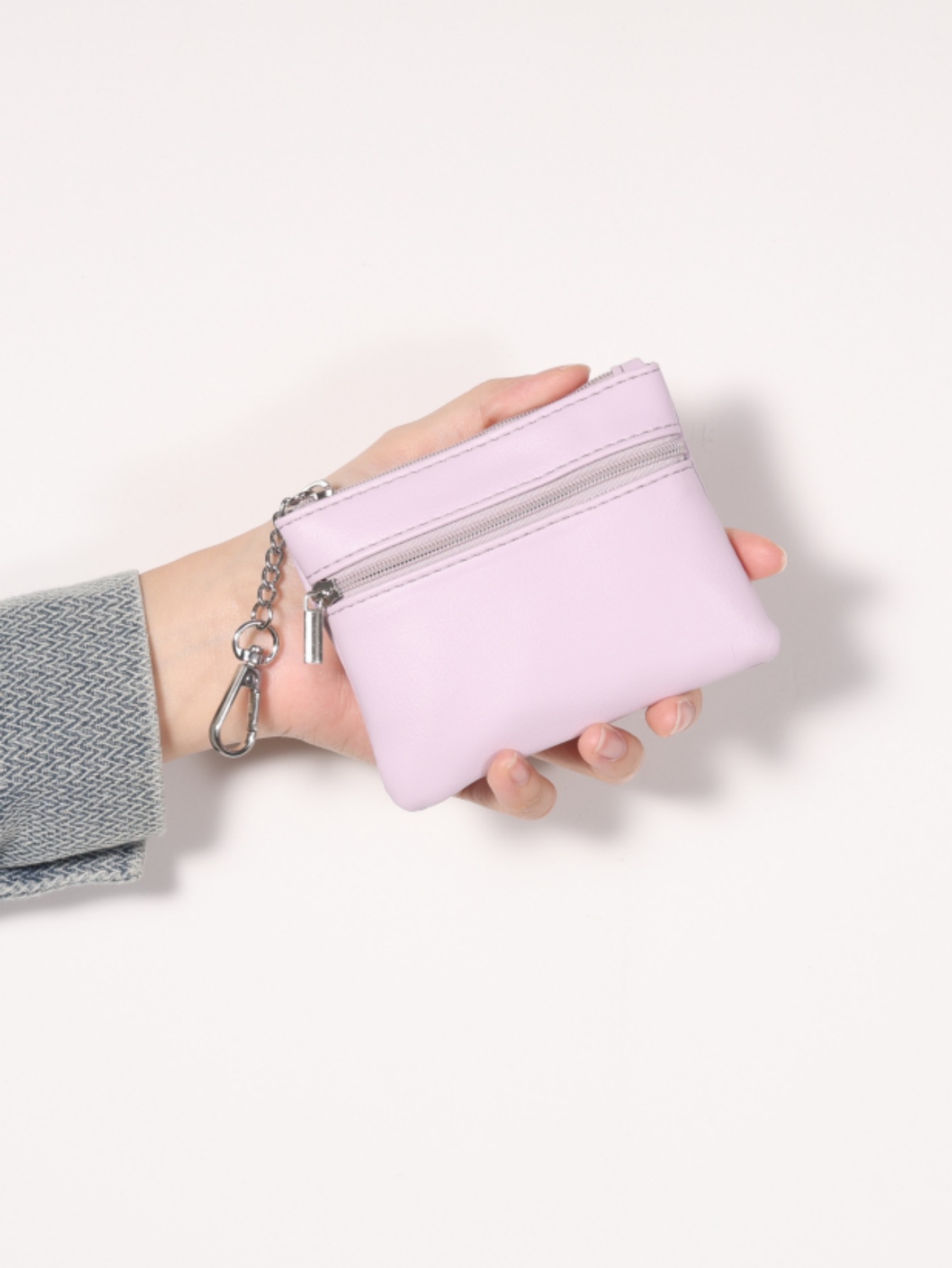 Bolso bolso de cambio bolso de llaves colgante bolso de monedas bolso de llaves bolso de tarjetas bolso de cremallera suave color macaron