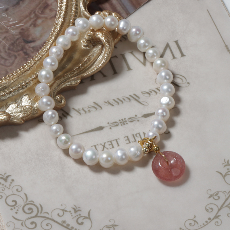 Sweet Round Baroque Pearls Bracelets 1 Piece