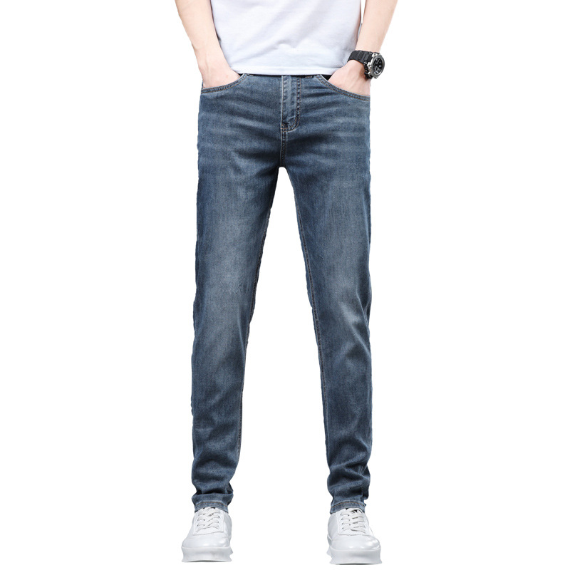 ELEVEN BUS 2023 Summer New Slim Fit Slim Stretch Men's Small Foot Slim Fit Jeans Wholesale for Men