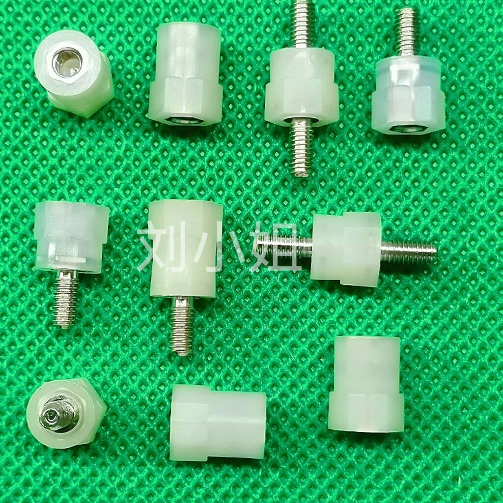 免费样品六角铜螺纹间隔柱尼龙M2.5 M3六角铜螺母绝缘柱黄铜螺丝