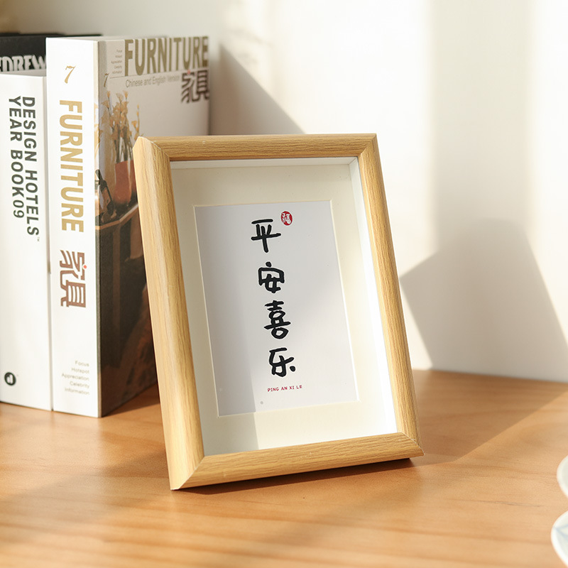 Calligraphy and Painting Hollow Photo Frame Dried Flower Specimen Frame Stereoscopic Table 67 Inch 8 Inch Wooden Decorative Picture Frame Customization