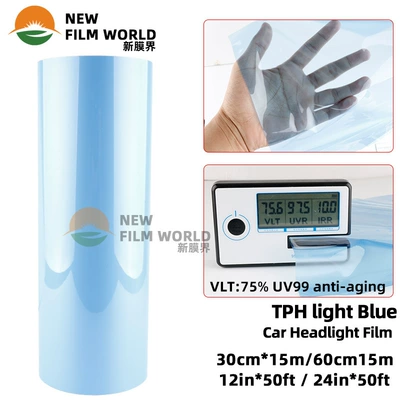 protection anti-scratch TPH headlight color | Automotive Film - 03x15m-tph-light-blue