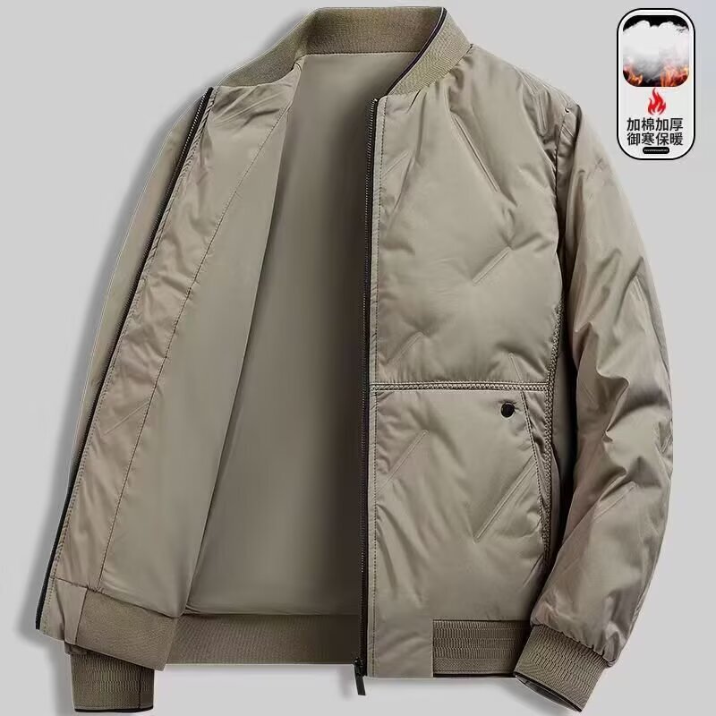 Simple Cotton Jacket Autumn and Winter Coat for Men 2026 New Trendy Brand Men's Baseball Collar Casual Flight Jacket Top Clothing Simple Cotton Jacket Autumn and Winter Coat for Men 2026 New Trendy Brand Men's Baseball Collar Casual Flight Jacket Top Clothing