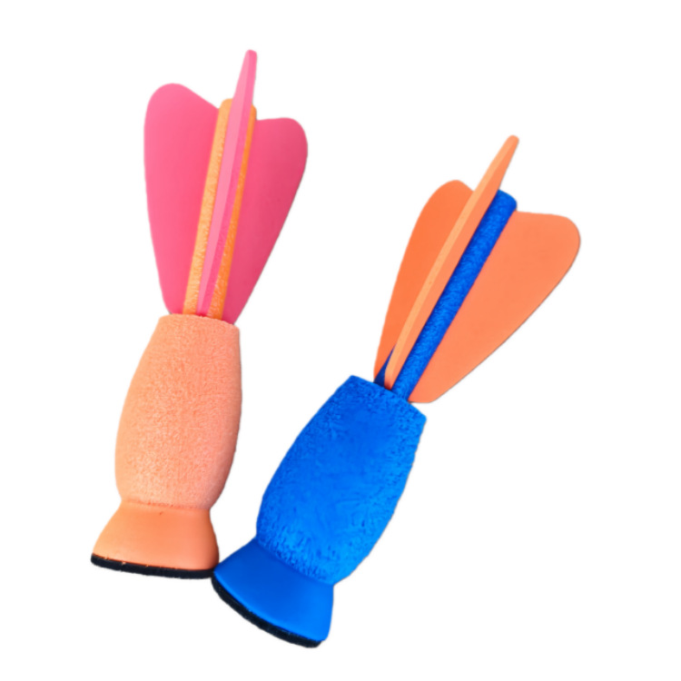 工厂定制eva火箭筒 魔术贴毛面魔术贴勾面火箭筒脚踩火箭发射筒