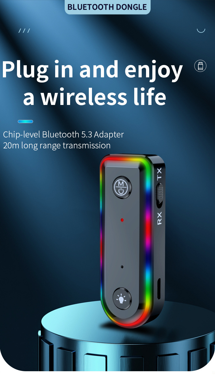 Car Wireless Bluetooth Transmitter Receiver Amplifier Plug-In Card Speaker Conversion Bluetooth Function Fm Frequency Universal Device