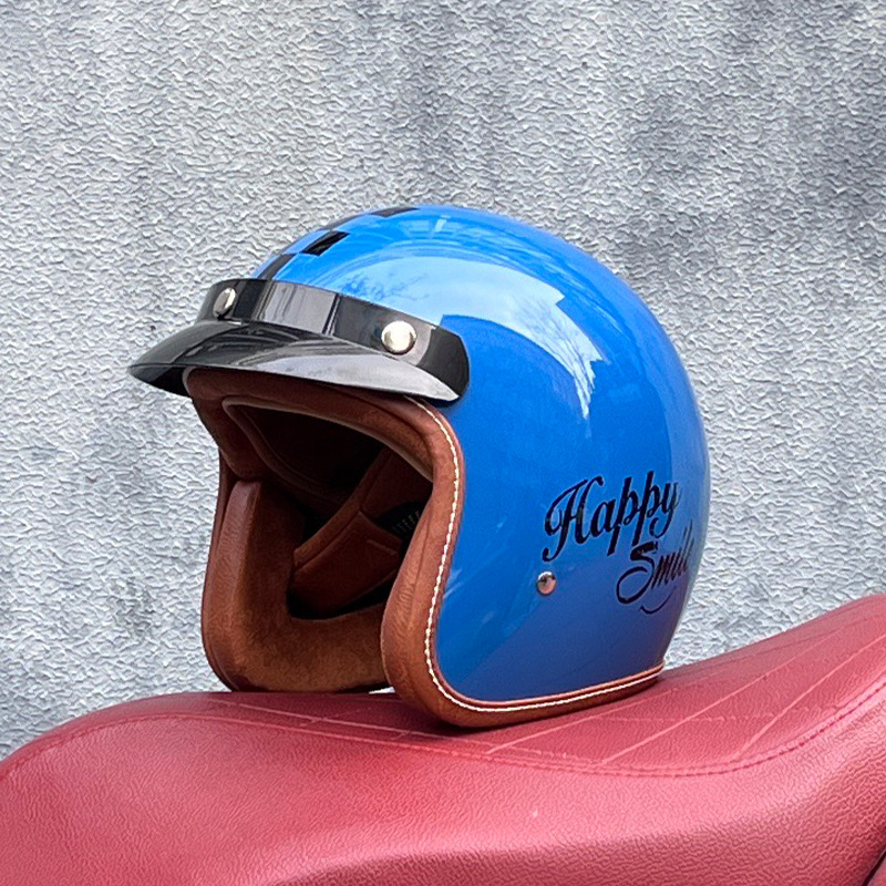 ORZ casco retro para hombres y mujeres certificado 3C motocicleta eléctrica 3/4 casco medio casco cuatro estaciones personalidad universal pareja