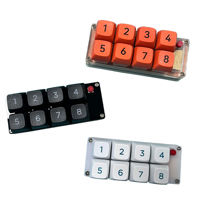 Teclado mecánico en caliente de hielo teclado digital de una sola mano macro programación macro definido conjunto de juegos de teclado de ratón