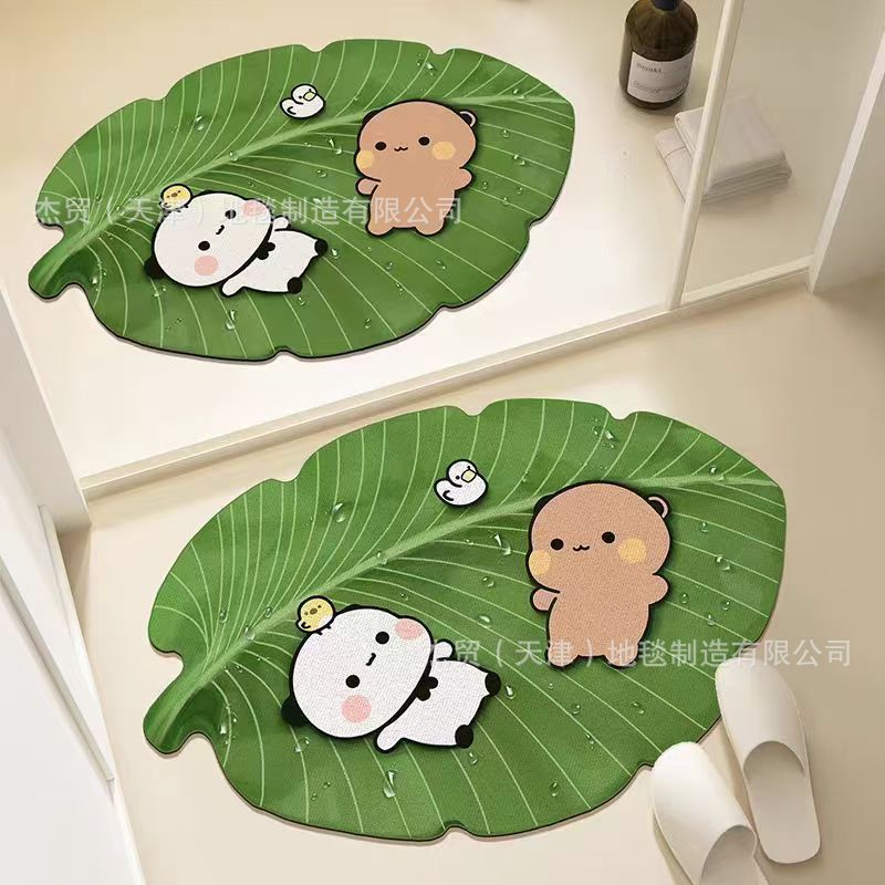 クレヨンしんちゃん浴室ノンスリップフロアマット珪藻泥吸収性トイレカーペットかわいいホームバスルームドアマット|undefined