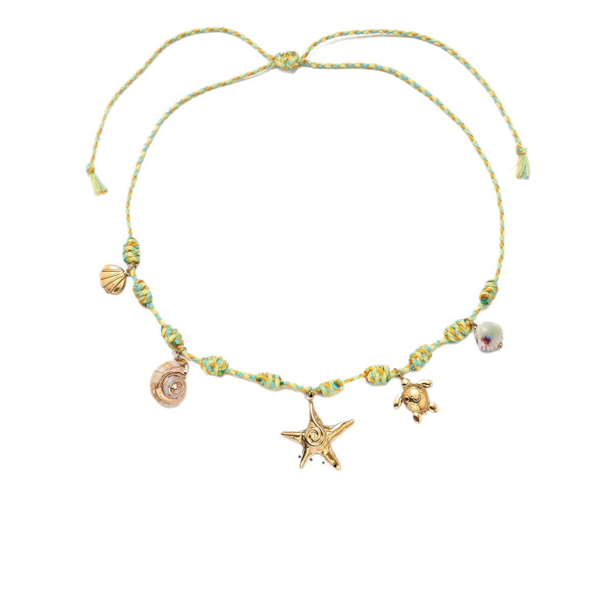 Tena Cross-border hilo de colores tejido collar de perlas reales mujer todo-fósforo animal colgante collar mujer sin decoloración joyería image 6