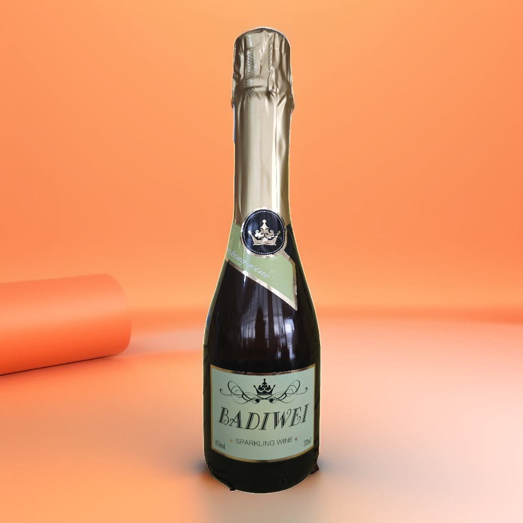 芭帝威桃红起泡酒375ML酒吧KTV小瓶苹果无醇微醺酒水桃红酒小酒版