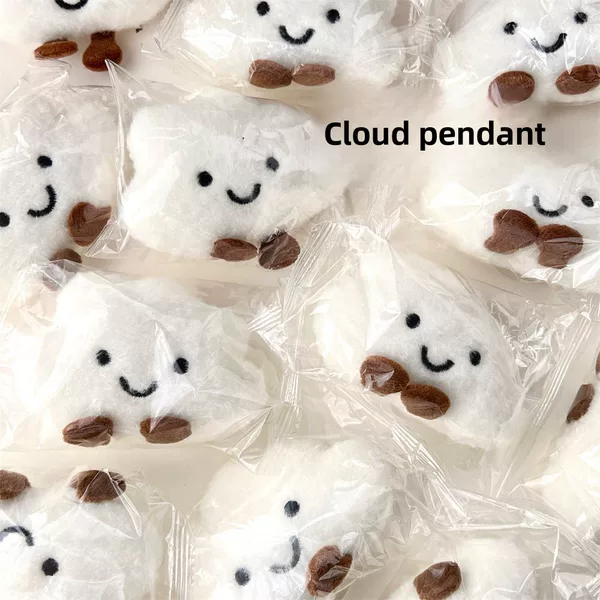 New Cute Cartoon Cloud Decoration Pendant Girl's Heart All-match Doll Brooch Sweet Girl Keychain Bag Hanging Ornaments