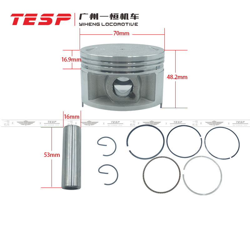 XT225 TTR225 230 70MM Motorcycle Piston Kit Cylinder for Yamaha
