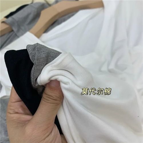 Modality Cotton Drape V-Neck Short Sleeve T-Shirt for Women - Summer Loose Korean Style Thin V-Neck Crew Neck Top Half Sleeve Blouse