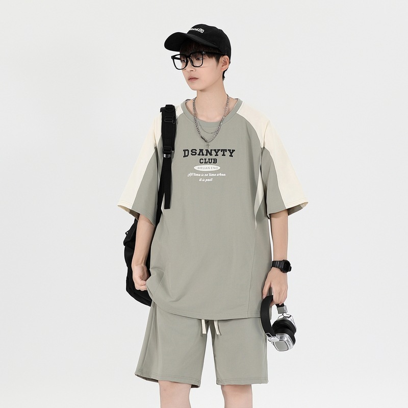 Traje de manga corta deportivo suelto de todo fósforo