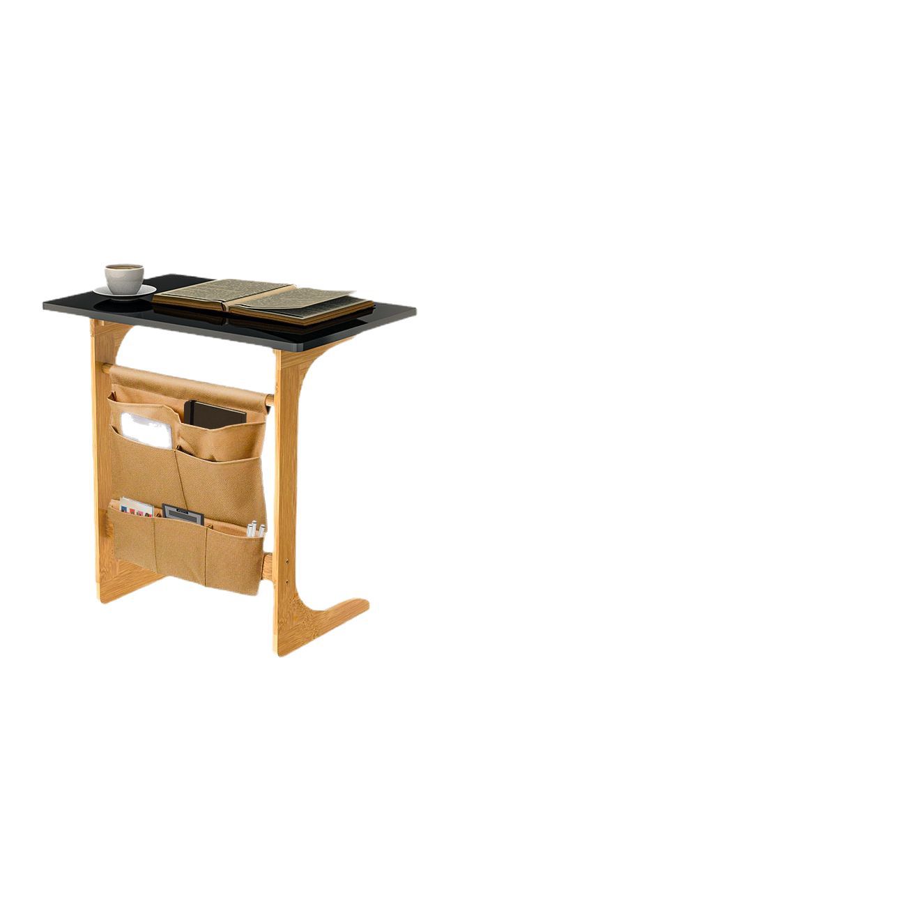 Mesa auxiliar de sofá minimalista moderna, mesa de té de madera maciza, escritorio, mesa pequeña, mesa plegable de oficina junto a la cama, multifuncional