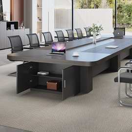 简约大气会议桌长桌简约现代大型办公桌会议室洽谈桌椅办公家具丿