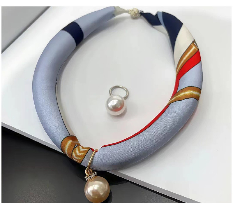 磁扣丝巾项链女高级感装饰