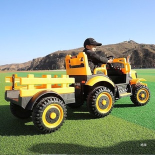 Excavator Tractor Engineering Vehicle Popular with Bucket, Large Children's Double Toy Off-Road Remote Control Electric