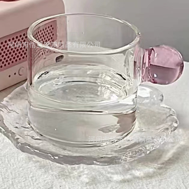 100ml colorful bead small cup (pink handle)