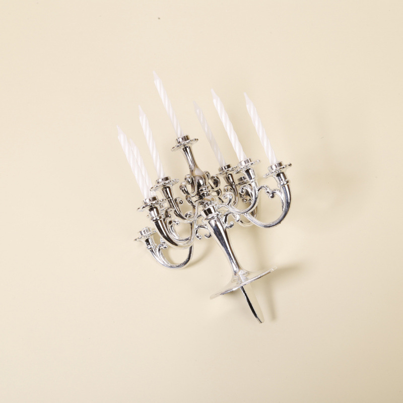 아이스 실버 실버 캔들 홀더—0x0cm