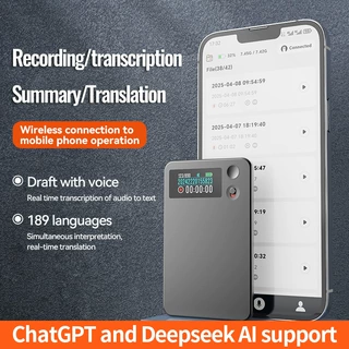 A3P跨境外贸卡片式录音器 超薄小随身AIChatGPT智能AI转写翻译APP