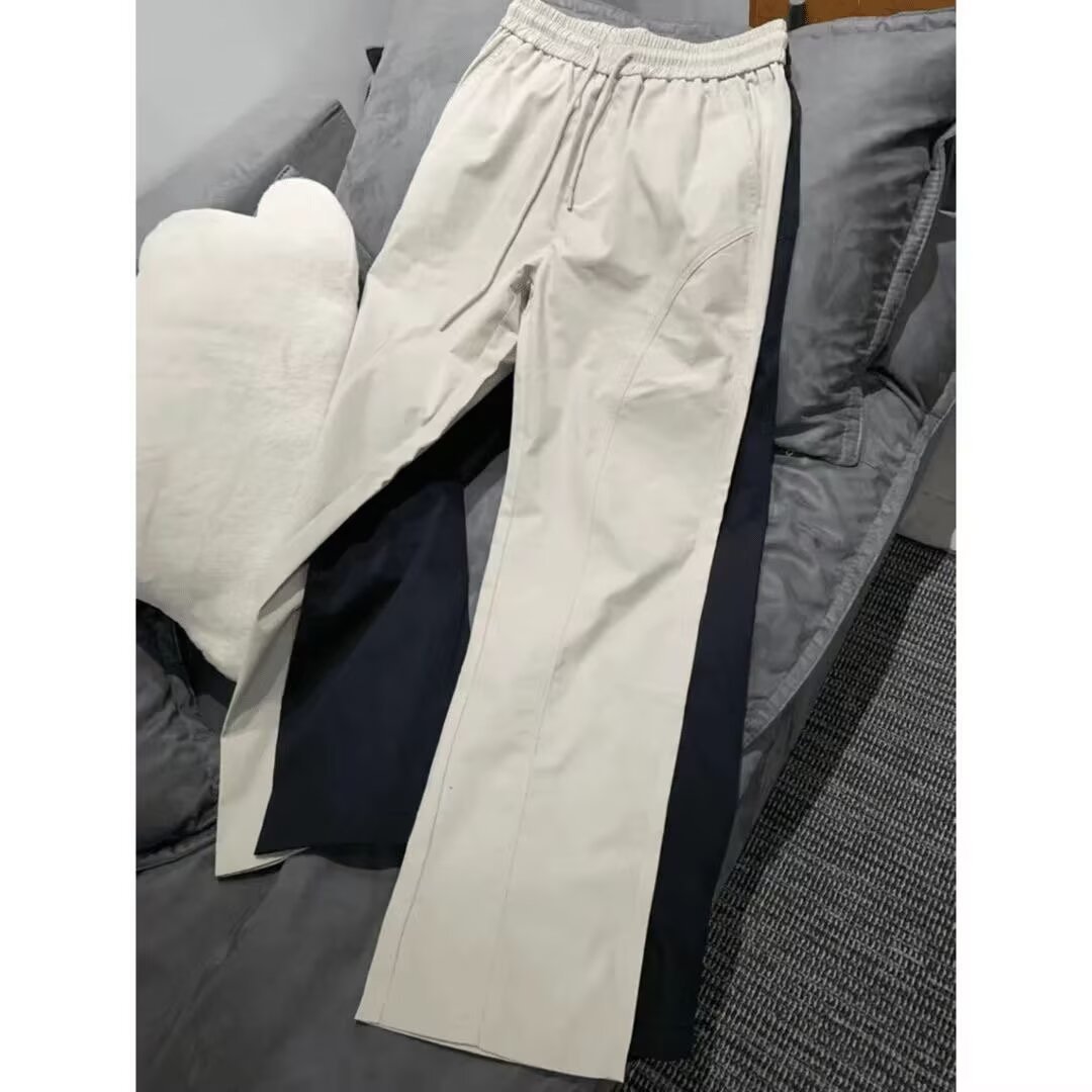 American Style Basic Diagonal Cut Casual Pants For Men Women, Summer Thin Workwear, Straight Loose Fit, Heightening And_mkmklike.com