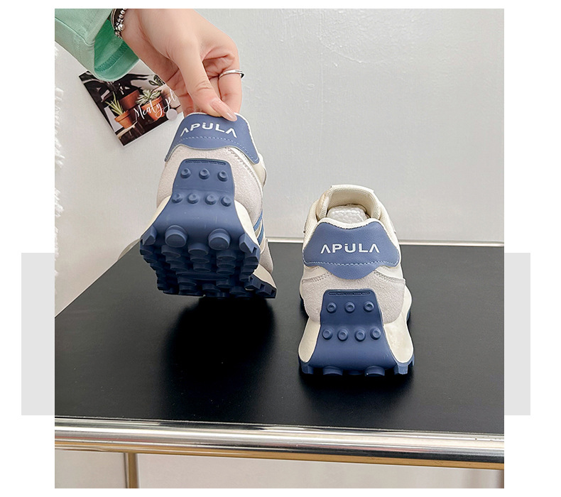 新益美 春季新款学生跑步运动鞋百搭增高