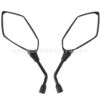 Cross-Border Motorcycle Rearview Mirror Modification, Wide-Angle Reflector, Leather-Textured Horizon Square Mirror, Electric Vehicle Rearview Mirror