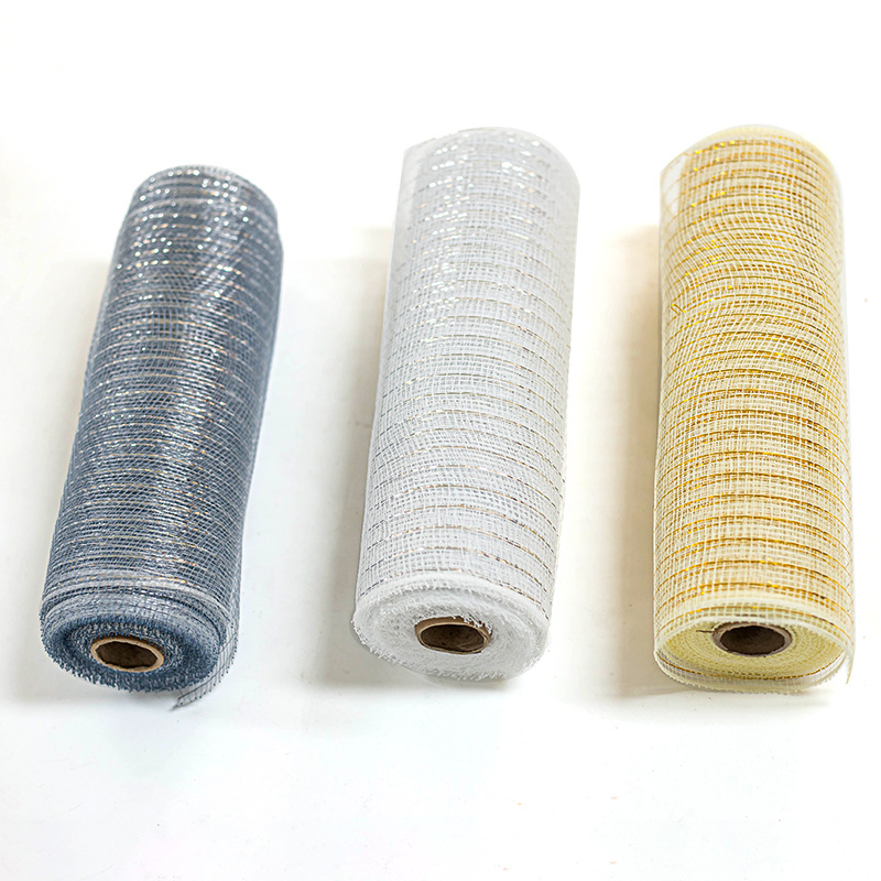 Cinta de malla de Navidad 25cm de borde ancho cinta hornear pastel Navidad árbol decoración cinta regalo dorado borde cinta