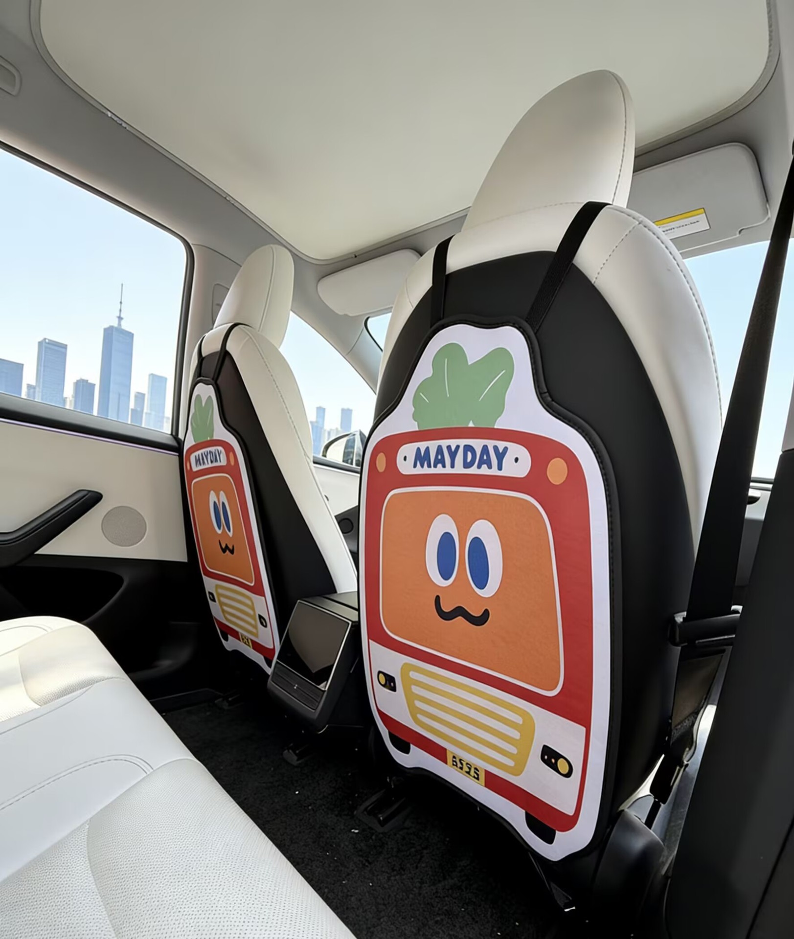 Mayday Merchandise Car Seat Back Anti-Kick Pad, Children's Anti-Kick Pad, Cartoon Car Decoration Anti-Dirt Pad, Car Anti-Kick Pad