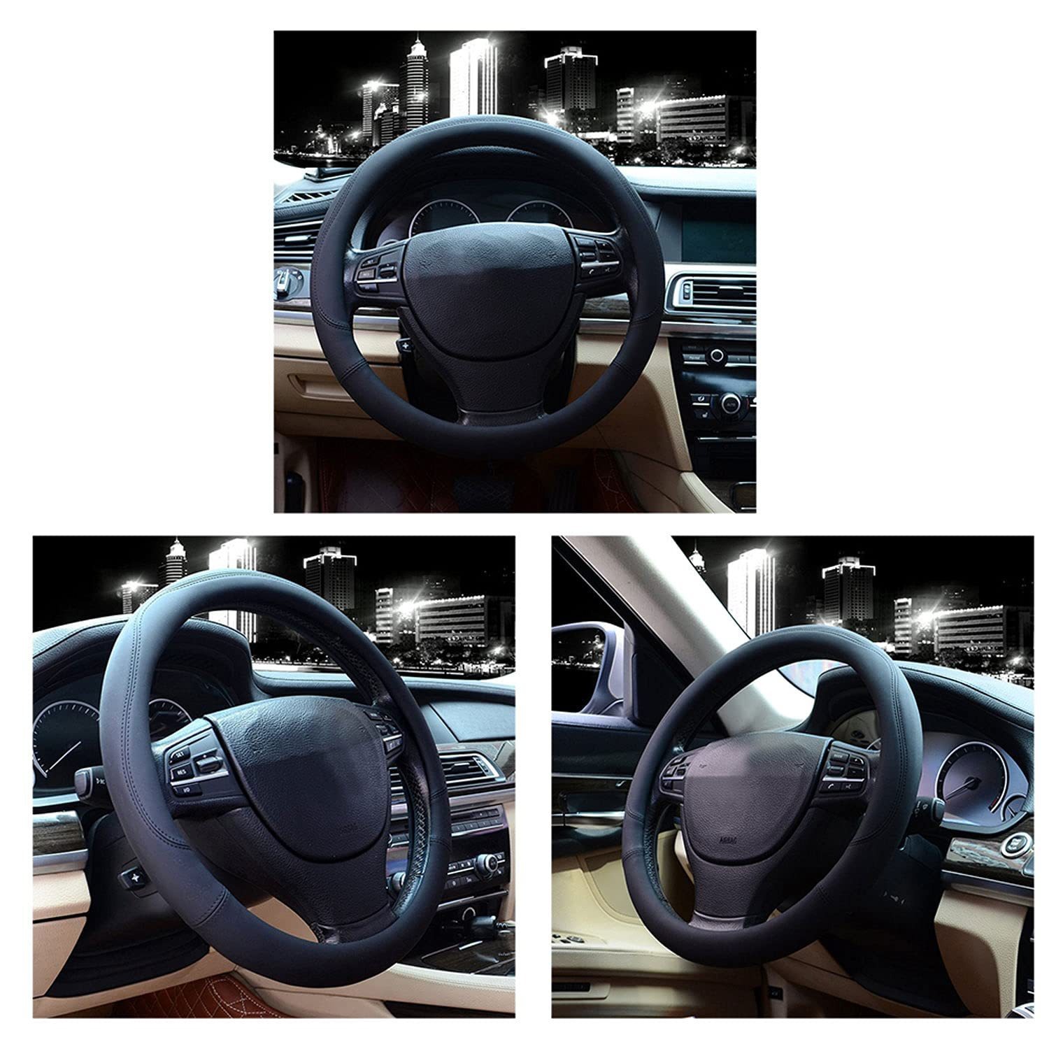 Steering Wheel Cover Car Handlebar Cover Microfiber Leather Handlebar Cover Car Universal Steering Wheel Cover Classy Business Handlebar Cover