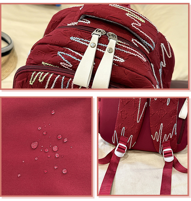 School Backpack Set For Girls Large Capacity College Bag_voghion.com