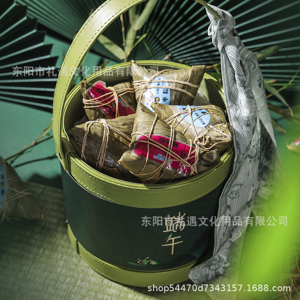 2022端午礼盒创意手提礼品盒端午节咸鸭蛋粽子皮质包装盒空盒现货