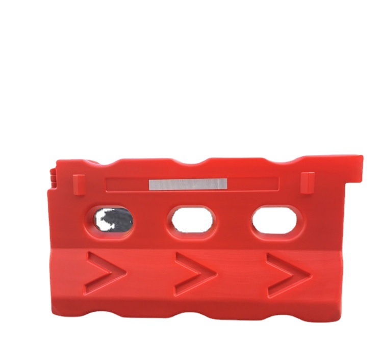 粤盾厂家 吹塑三孔水马道路施工交通隔离pvc围挡 工地注水隔离墩