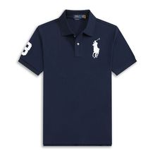 POLOWALK男士大马标刺绣翻领POLO衫夏季新款RL商务短袖T恤
