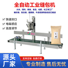 全自动包边缝包机 工业立式缝包机 牛皮纸袋折边缝包输送机组厂家