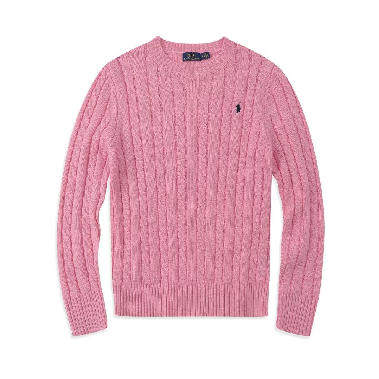 Polo Ralph Lauren Cable Knit Crewneck Sweater Pink