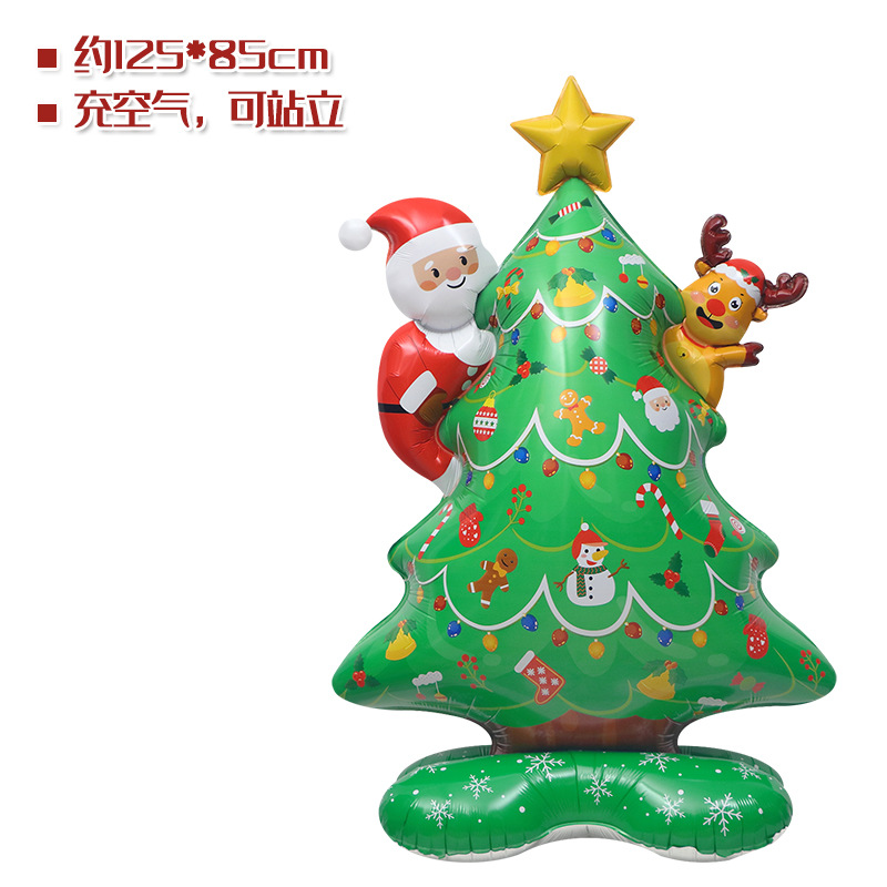 Ventana de Navidad accesorios de decoración de juguete globo 4D de pie de Navidad Viejo hombre Reno árbol de Navidad Super gran globo