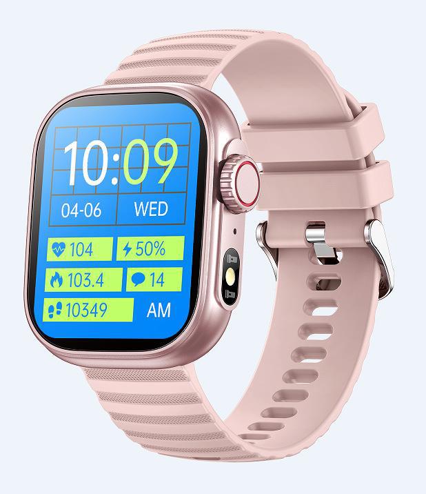 Orologio intelligente Bluetooth CloudPro ZW39 con funzione di monitoraggio della temperatura corporea, promemoria e touchscreen._voghion.com