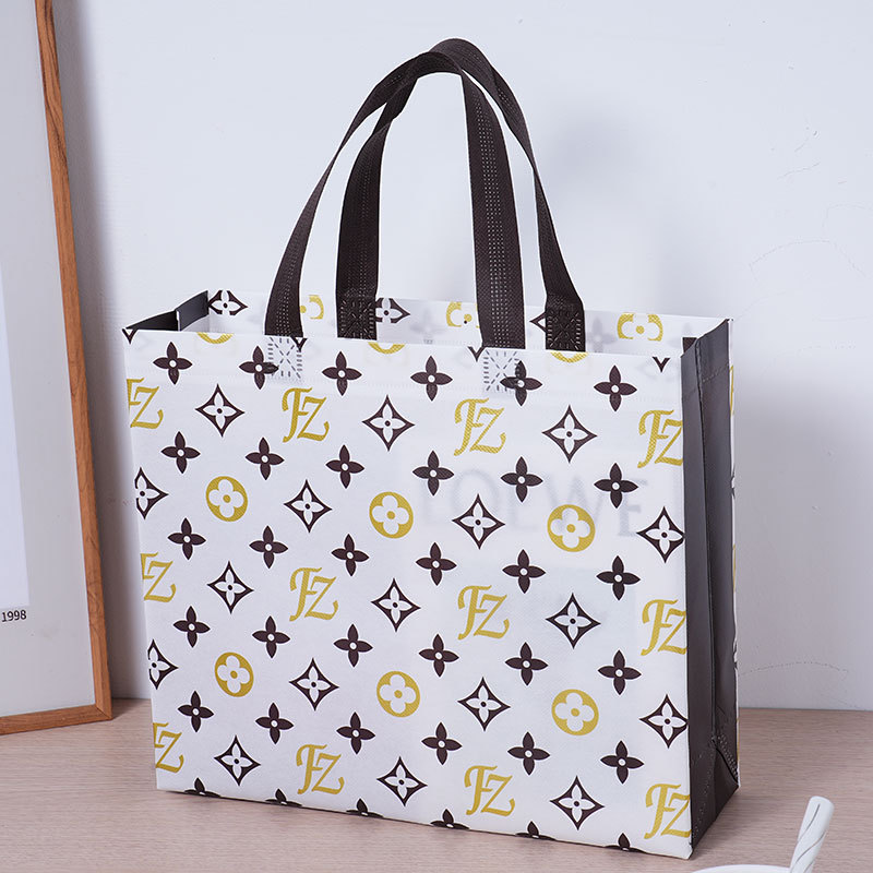Bolsa de mano de moda de ropa revestida, bolsas de compras ecológicas personalizadas, bolsas de compras para hombres y mujeres con logotipo imprimible