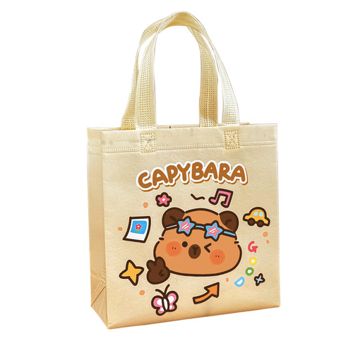 Kapibara Handbag Cute High-Quality Non-Woven Gift Bag Cartoon Capybara Birthday Favors Packaging Bag