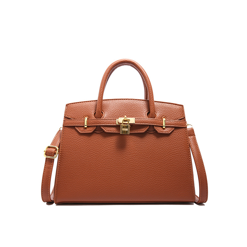 Bolso de mujer de textura avanzada transfronteriza nuevo estilo de moda litchi Kelly bolso de platino bolso de hombro único bolso de mano