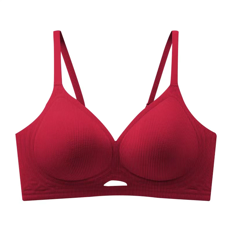 Supporting bra top, plus size, seamless ribbed design, sizes M–2XL