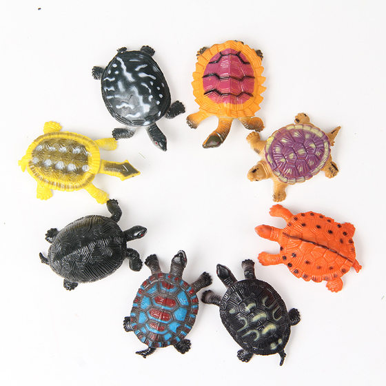 Wholesale mini animal model set simulation snake frog turtle Caterpillar crab goldfish ornaments children's toys